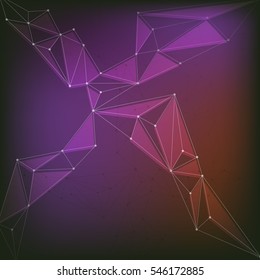 Abstract polygonal background pink