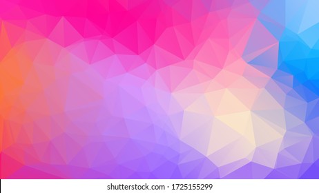 Abstract Polygonal Background in pink and blue, Vector illustration.