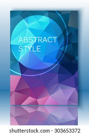 Abstract polygonal background. For poster, flyer, brochure design.