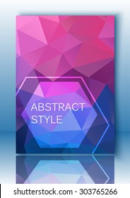 Abstract polygonal background. For poster, flyer, brochure design.