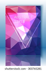 Abstract polygonal background. For poster, flyer, brochure design.