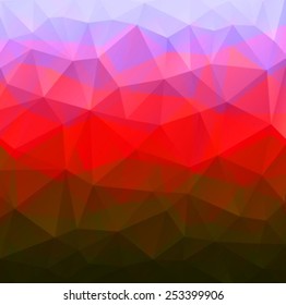 Abstract polygonal background with red-and-green triangles. EPS-10
