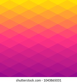 Abstract polygonal background of rhombus. Geometry triangle, mosaic illustration with gradient colours.