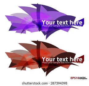 Abstract polygonal background set for your design. Geometrical lines stock vector template