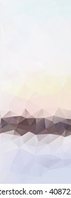 Abstract polygonal background. Stylized landscape, sunrise in the snowy mountains.