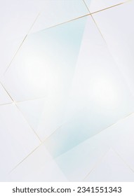Abstract polygonal background. Triangles and golden lines. 