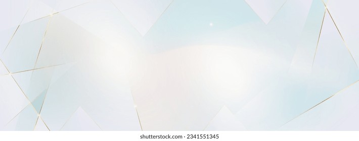 Abstract polygonal background. Triangles and golden lines. 