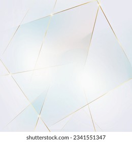 Abstract polygonal background. Triangles and golden lines. 