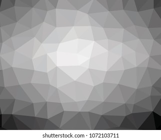 Abstract polygonal background. Triangles background. Low poly backdrop.  Monochrome low poly geometric background. Vector illustration. Abstract white and black  mosaic background. Triangular pattern.