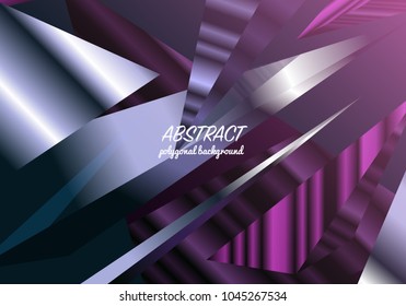 Abstract polygonal background, triangles mosaic, geometric texture, business card for the website, black crystals backdrop.