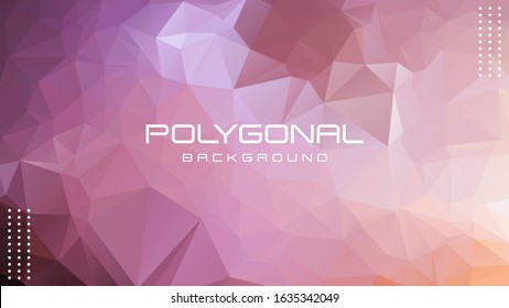 Abstract polygonal background, use for banner, web, brochure, ad, poster, etc. vector illustration