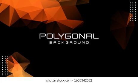 Abstract polygonal background, use for banner, web, brochure, ad, poster, etc. vector illustration