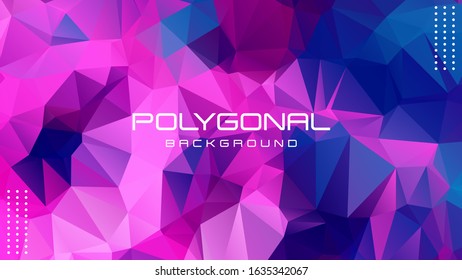 Abstract polygonal background, use for banner, web, brochure, ad, poster, etc. vector illustration