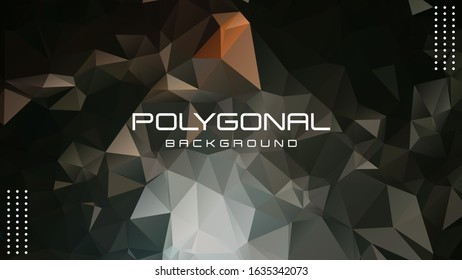 Abstract polygonal background, use for banner, web, brochure, ad, poster, etc. vector illustration
