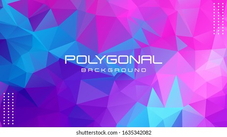 Abstract polygonal background, use for banner, web, brochure, ad, poster, etc. vector illustration