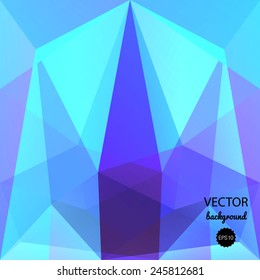 Abstract polygonal background. Vector EPS10. Blue geometric pattern, triangles background, polygonal design. EPS10 vector illustration.