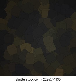 Abstract polygonal background. Vector geometric template for the presentation of promotional materials. Website background layout design. Dark colors cubes. 
