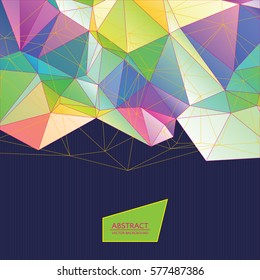 Abstract polygonal background, vector. Geometric print. rainbow polygon print. colorful triangle wallpaper.tech banner in your booklet. Digital illustration, line design.