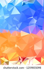 Abstract polygonal background. Vector illustration in futuristic style. Geometric colorful triangle texture for covers, cases, poster, banner, web. Mosaic surface.  