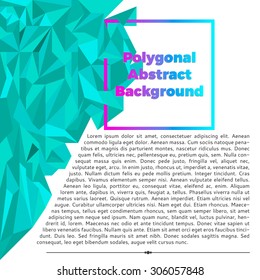 Abstract polygonal background. Vector Illustration