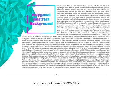 Abstract polygonal background. Vector Illustration