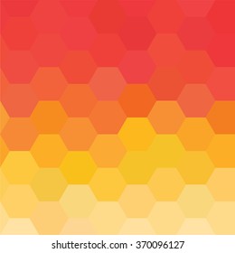 Abstract polygonal background. Warm colors mosaic texture.
