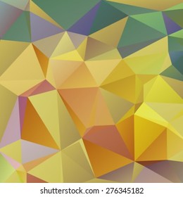 Abstract polygonal background with yellow and blue triangles.
