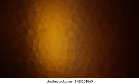 Abstract Polygonal Background in yellow and brown, Vector illustration.