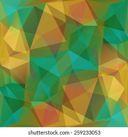 Abstract polygonal background with yellow and green triangles. EPS-10 