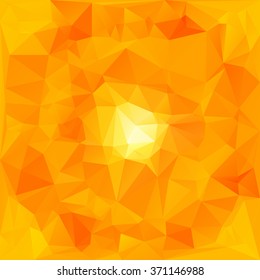 Abstract polygonal background. Yellow mosaic wallpaper. Creative triangles design for business templates and covers. Vector illustration.