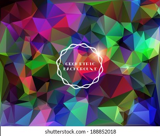 Abstract polygonal background-Colorful mosaic 