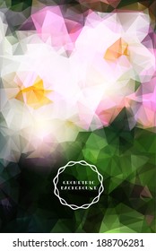 Abstract polygonal background-Floral mosaic