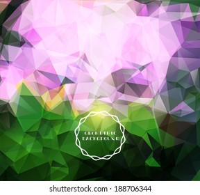 Abstract polygonal background-Floral mosaic