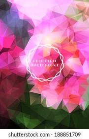 Abstract polygonal background-Floral mosaic