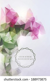 Abstract polygonal background-Floral mosaic