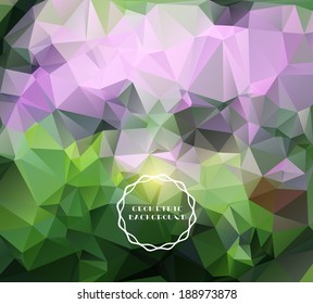 Abstract polygonal background-Floral mosaic