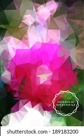 Abstract polygonal background-Floral mosaic 