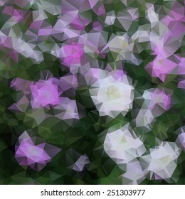 Abstract polygonal background-Floral mosaic