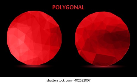 Abstract polygonal background.Geometric circles.Triangle vector background.