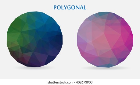 Abstract polygonal background.Geometric circles.Triangle vector background.