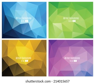 Abstract polygonal backgrounds. Vector illustration