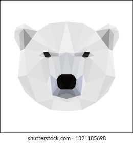 Abstract polygonal bear pattern background. Animal and wildlife theme. Abstract paint for design birthday greeting  card, invitation, shop sale advertising, bag print, t shirt etc. 