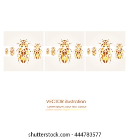 Abstract polygonal beetle. Geometric hipster illustration. Polygonal poster.
