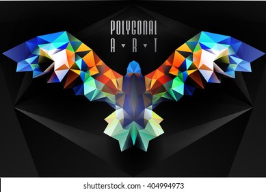 Abstract polygonal bird. Geometric illustration. low poly poster Abstract polygonal bird. Geometric illustration. low poly posterAbstract polygonal bird. Geometric illustration. low poly poster