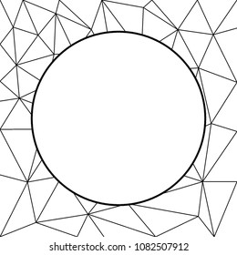 Abstract polygonal black and white background. Flat vector stock illustration