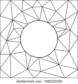 Abstract polygonal black and white background. Flat vector stock illustration