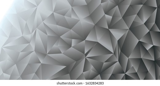 Abstract polygonal black and white background