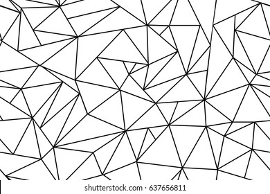 Abstract polygonal black and white background. Flat vector stock illustration