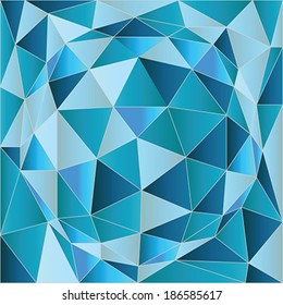 Abstract polygonal blue background