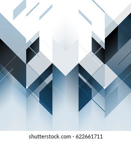 Abstract polygonal blue background. Vector illustration